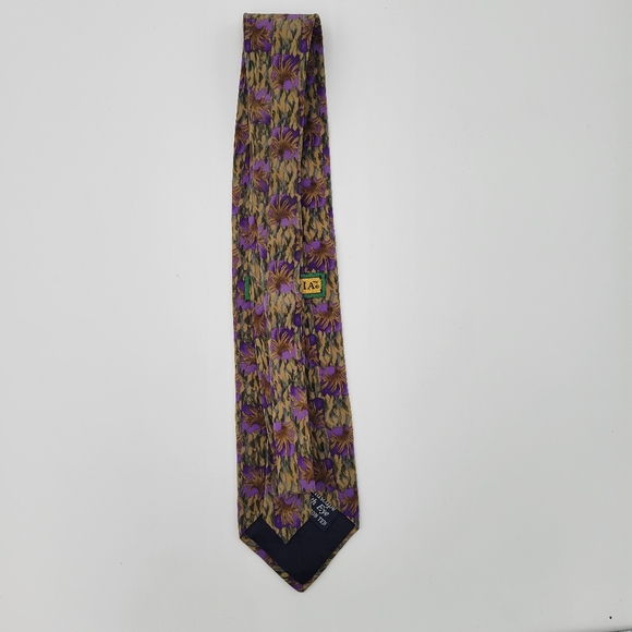 Jerry Garcia Silk Tie Landscape with eye Collection 10 Purple & tan - Picture 2 of 6